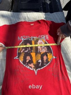 Motley Crue shout At The Devil Tour Shirt Signed By All 4 To member of band Axe
