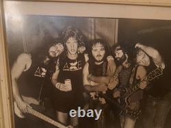 Motley Crue shout At The Devil Tour Shirt Signed By All 4 To member of band Axe
