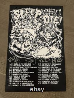 NEW FOUND GLORY (NFG) BAND Sleep When I Die Tour SIGNED POSTER (RARE)