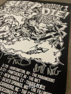 NEW FOUND GLORY (NFG) BAND Sleep When I Die Tour SIGNED POSTER (RARE)
