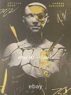 NOTHING MORE Poster Band Signed? Official Merch LARGE 24x36 Tour 2024 Carnal