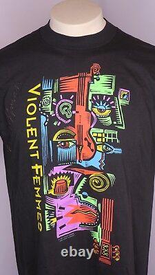 NWOT Vtg'99 Violent Femmes Guy Hoffman Autograph Concert Tour Band T-Shirt L