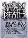 Napalm Death Signed A4 Tour Flyer By Band Members Music Memorabilia