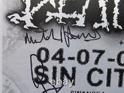 Napalm Death Signed A4 tour flyer by Band Members Music Memorabilia