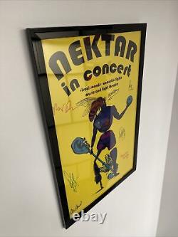 Nektar Band Tour Poster Signed By Band In Black Frame 12x18