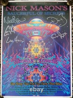 Nick Mason SFoS Australia 2023 Tour Full Band Hand Signed Ltd Ed Poster xx