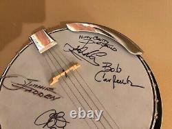 Nitty Gritty Dirt Band Autographed BANJO MOTHER OF PEARL DETAIL Rare 50th Tour