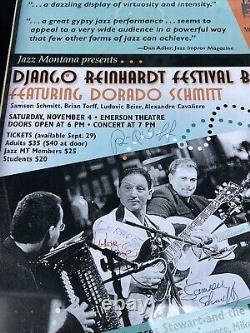 Original Django Reinhardt Festival Band WithDorado Schmitt Tour Poster SIGNED