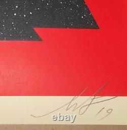 Ozzy Osbourne Farewell Tour Poster Red Shepard Fairey Signed #/450 Black Sabbath