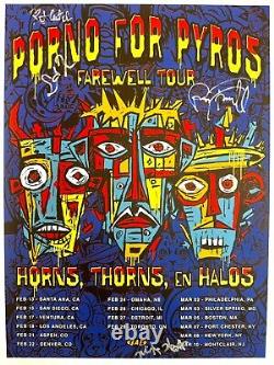 PORNO FOR PYROS Band signed Farewell Tour Poster by TAZ