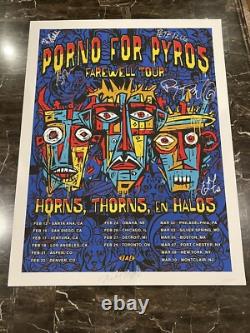 PORNO FOR PYROS Farewell Tour Poster Signed By Band Perry Farrell 383/1500