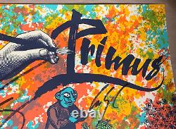 PRIMUS JULY 6th 2018 SUMMER TOUR SKULL POSTER SIGNED & NUMBERED BY BAND -NICE