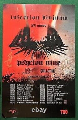 PSYCLON NINE Band Signed X3 Fall 2023 Tour Poster (11x17) 20th Anniversary