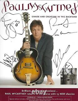 Paul McCartney'US' Tour Backing Band Signed LEGENDS COA Rare LOOK