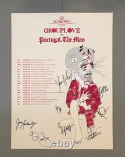 Portugal. The Man Grouplove Summer Tour 2014 Band Signed Poster Mega Rare