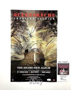 Queensryche Band Signed Entire Touring Lineup American Soldier Promo Poster JSA