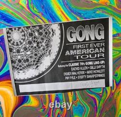 RARE HTF 1996 Gong Band Poster First Ever American Tour Daevid Allen Autographed