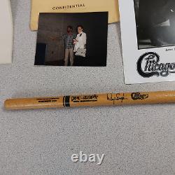 RARE Lot 6 Pc Chicago 18 Band Lee Signed Photo 1986 Tour Book Drumstick READ #22