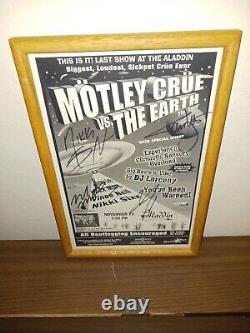 Rare 1997 Mötley Crüe V. S The Earth Tour Poster Band Signed Nov. 25th 1997