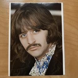 Ringo Starr Autograph White Album Photo Signed While Touring 1995 All Star Band
