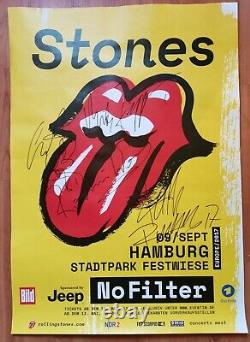 Rolling Stones, Band Signed No Filter Tour Poster + Slide, Press Stills, Tongue