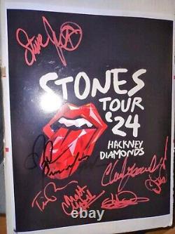 Rolling Stones Band Steve Jordan +7 Signed Autographed 11x14 Photo Tour Logo 24