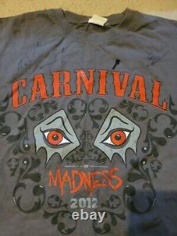 SHINEDOWN BAND SIGNED AUTOGRAPH Original Carnival of Madness 2012 Tour Shirt