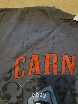 SHINEDOWN BAND SIGNED AUTOGRAPH Original Carnival of Madness 2012 Tour Shirt