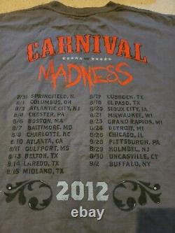 SHINEDOWN BAND SIGNED AUTOGRAPH Original Carnival of Madness 2012 Tour Shirt