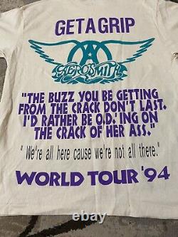 SIGNED 1994 Aero Smith Tour Tee'Get a Grip