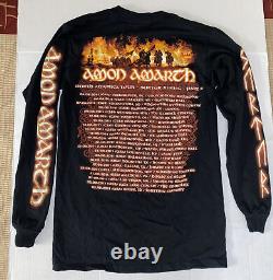 SIGNED Amon Amarth 2011 Tour Dates Shirt Size S Black Sleeves Metal Band