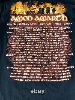 SIGNED Amon Amarth 2011 Tour Dates Shirt Size S Black Sleeves Metal Band