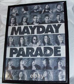 SIGNED BY BAND! MAYDAY PARADE CONCERT POSTER 18x24 Emo Pop Punk Rock TOUR