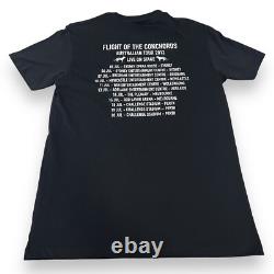 SIGNED Flight of the Conchords 2012 Australian Tour T-Shirt Bret & Jemaine Sz S