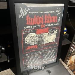 SIGNED Kublai khan 2024 Poster United States Tour Nomad Cd Shirt Band