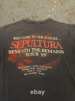 SIGNED Vintage 1989 licensed Sepultura Beneath the Remains tour tee