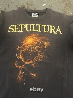 SIGNED Vintage 1989 licensed Sepultura Beneath the Remains tour tee