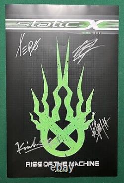 STATIC-X Band Signed X4 Rise Of The Machine Tour Poster (11x17) Autograph Xer0