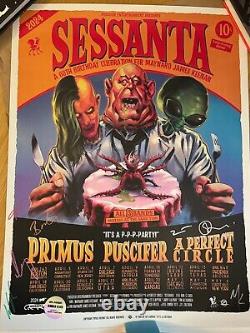 Sessanta poster Tour dates bands signed! A Perfect Circle, Puscifer, Mint