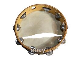 Signed Moody Blues Tambourine Full Band Justin Hayward 1986 Edinburgh Tour Used