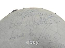 Signed Moody Blues Tambourine Full Band Justin Hayward 1986 Edinburgh Tour Used