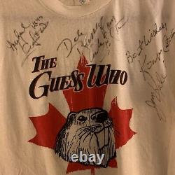 Size XLarge Original The Guess Who Band Tee Shirt Tour'87 Autographed