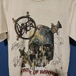 Slayer Vintage T Shirt 1990 South Of Heaven Tour Autographed By Band RARE