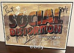 Social Distortion Band Signed VIP Poster, Ft. Worth Tx. 2017 Summer Tour