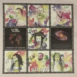 Soja Band (x8) Signed Autograph 21x21 Strength To Survive Concert Tour Poster