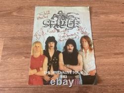 Spider The Spied Alive Tour 1983 poster/ programme signed by the band