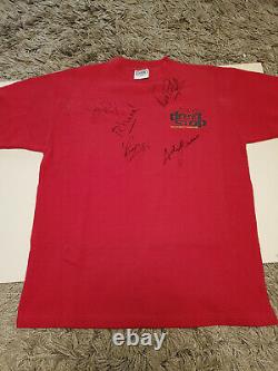 Status Quo Band Signed Don't Stop 1995-1996 World Tour Polo T-Shirt Size L