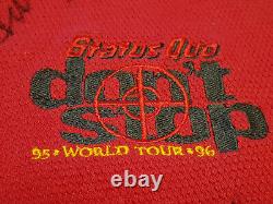 Status Quo Band Signed Don't Stop 1995-1996 World Tour Polo T-Shirt Size L