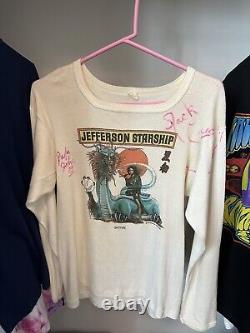 Super Rare Jefferson Starship 1978 US Tour T-Shirt Vintage 70s Band Tee Signed