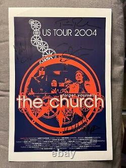 THE CHURCH BAND SIGNED / AUTOGRAPHED 2004 FORGET YOURSELF cd TOUR GIG POSTER